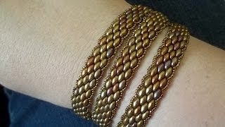 Super Duo Peyote Stitch Wrap Bracelet [upl. by Rumery]