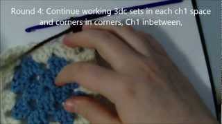 V2 Crochet Checkerboard Stitch Applied to Granny Square  Crochetpedia [upl. by Martreb918]