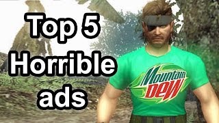 Top 5  Horrible ads in gaming [upl. by Kacey]