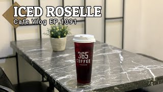 Cafe Vlog EP1091  Iced Roselle  Roselle tea drinks  Roselle based  Roselle flower drinks [upl. by Hoppe]