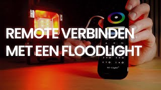 Remote met een RGB CCT LEDfloodlight verbinden  ontkoppelen [upl. by Noryak]