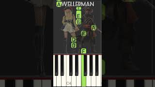 Wellerman Piano Tutorial Easy  Nathan Evans Sea Shanty Piano Cover [upl. by Roye676]