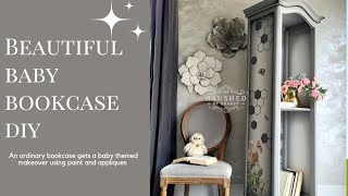 Easy bookcase makeover Paint and transfers made simple [upl. by Tera]