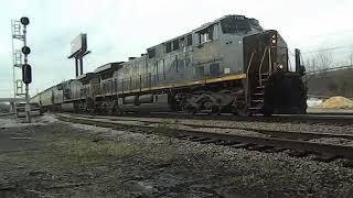 CSX 7219 Leads Grain Train amp Autoracks  1152024 [upl. by Enieledam607]