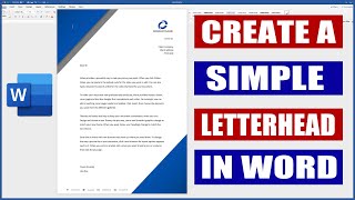 How to create a Letterhead in Word  Microsoft Word Tutorials [upl. by Ajiram]