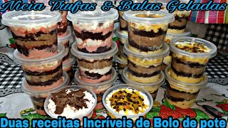 Duas receitas de bolo de pote incríveis pra vc vender muito [upl. by Airdnalahs]