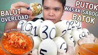 30 PCS BALUT with SPICY CHILI VINEGAR MUKBANG  PUTOK BATOK OVERLOAD [upl. by Arch]