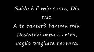 Saldo è il mio cuore  Marco Frisina testo [upl. by Adai853]