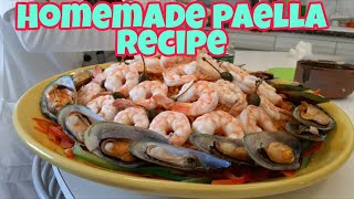 HOMEMADE PAELLA RECIPE  COOKING TUTORIAL [upl. by Cattan]