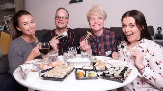 Sushi mukbang ❤ met Kelvin Nina en foef  Beautygloss [upl. by Ibson]