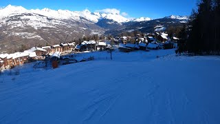 Piste Coches Red La PlagneParadiseski Les CochesMontchavin area [upl. by Gnoy]