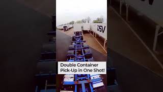 Backing Up Like a Boss Double Container PickUp in One Shot [upl. by Arola]