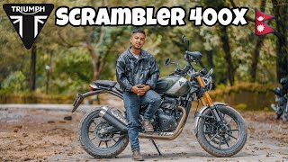 Triumph Scrambler 400 X Indepth Review  Best Bike For Nepal  Bikealsike [upl. by Selena]