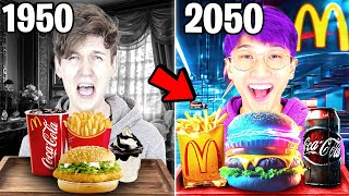 EATING 100 YEARS OF MCDONALDS FOOD LANKYBOX CRAZIEST REACTIONS AT 3AM [upl. by Marji]