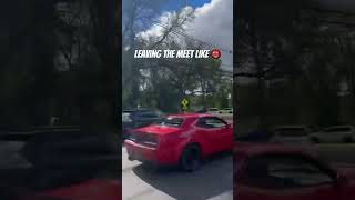 Challenger Hellcat flyby exiting car meet [upl. by Macdonell346]