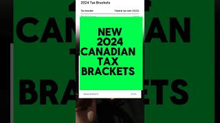 New 2024 Canadian Tax Bracket canada canadarevenueagency taxes2024 taxes [upl. by Helen846]