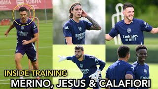 ✅️ Mikel Merino Jesus amp Riccardo Calafiori TRAIN Together Merino TRAIN with the Team [upl. by Euqina217]