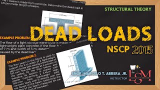 Dead Loads based on NSCP 2015  Structural Theory [upl. by Marji]