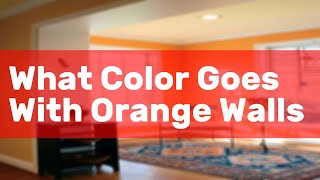 What Color Goes With Orange Walls [upl. by Ellezaj]