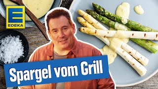 Spargel vom Grill  Mit veganer Sauce Hollandaise [upl. by Dermott]