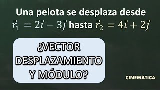 Dados 2 vectores hallar vector desplazamiento y su módulo [upl. by Junia366]