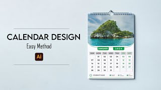 Calendar Design Tutorial In Bangla  Calendar Design 2024  Designer Partho [upl. by Lonyer]