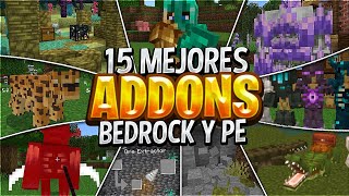 😲Top 15 MEJORES ADDONS SURVIVAL para MINECRAFT 120 12041 BEDROCK y PE⭐ADDONS MINECRAFT PE 120 [upl. by Enaek]