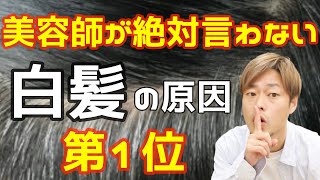 【白髪】美容師がお客様に絶対に言わない白髪の原因！！第１位！！暴露します！！ [upl. by Romanas]