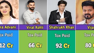 Highest Tax PAID Celebrities In India 🇮🇳  Virat Kohli  Shahrukh Khan  Vijay  Salman Khan  Dhoni [upl. by Stone]