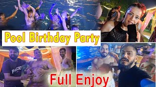 Surprise Birthday Party Celebration  Pool Party 2024  Gurgaon Pool Party  Gaurav Mukeriya Vlogs [upl. by Fabyola105]