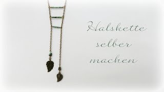 Halskette selber machen  DIY  Necklace eng sub [upl. by Dyke]