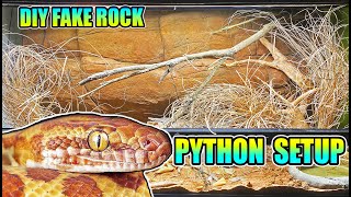 Stimsons Python Enclosure Build DIY 3D Fake Rock Background [upl. by Treulich]