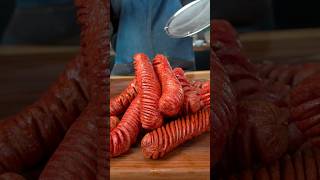 Crispy Red Sausages for My Son shorts cooking [upl. by Aelem]