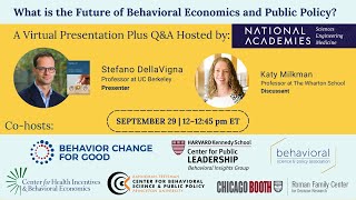 NAS Webinar What is the Future of Behavioral Economics and Public Policy [upl. by Asor898]