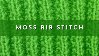 How to Knit the Moss Rib Stitch  Knitting Stitch Pattern  English Style [upl. by Intruoc]