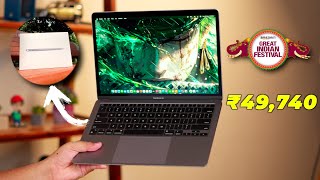 ₹49K Macbook Air M1 Unboxing From Amazon GIF Sale [upl. by Ynffit]