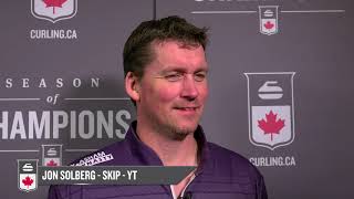 2019 Tim Hortons Brier  Media Scrum  Draw 5 [upl. by Oiliduab]