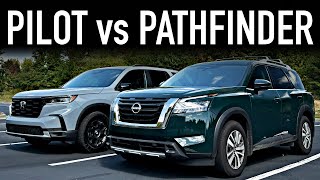 2023 Honda Pilot vs Nissan Pathfinder Proper 3Rows [upl. by Hachmann850]