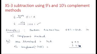 Excess 3 Code  Subtraction  9s and 10s complement  STLD  Lec18 [upl. by Hezekiah]