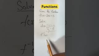 How to do functions  Function inverses maths education mathematics mathtricks [upl. by Cressi]