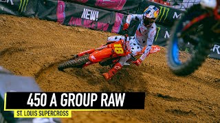 2024 St Louis Supercross  450 A Group Timed Qualifying RAW [upl. by Kirre]