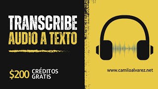 Transcribir Audio a Texto AUTOMÁTICO Online Gratis  Herramienta 100 Gratuita [upl. by Nodnarbal]