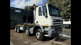 2012 DAF CF85410 8x4 Hook Loader [upl. by Mayberry]