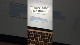 ⭐️QUIZ L1 DROIT 1 à 4 étoiles⭐️ [upl. by Neb]