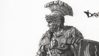 Drawing Ancient Roman General  Timelapse  Drawnomix [upl. by Heady]