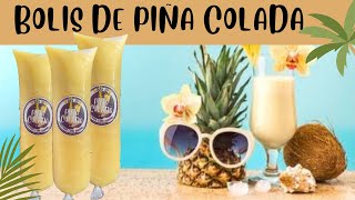 BOLIS DE PIÑA COLADA SUPER CREMOSOS para NEGOCIO receta facil y ECONOMICA [upl. by Smart]