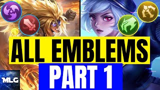 All EMBLEMS explained PT1  HOW to LEVEL UP your Emblem  Mobile Legends [upl. by Harilda]