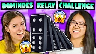 DOMINOES RELAY CHALLENGE ft Hevesh5 [upl. by Nalim]