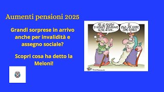 quotAumenti pensioni 2025 Grandi sorprese in arrivo anche per invalidità e assegno sociale [upl. by Dugaid330]