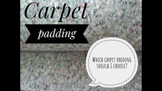 Carpet padding which is the best [upl. by Heyman]